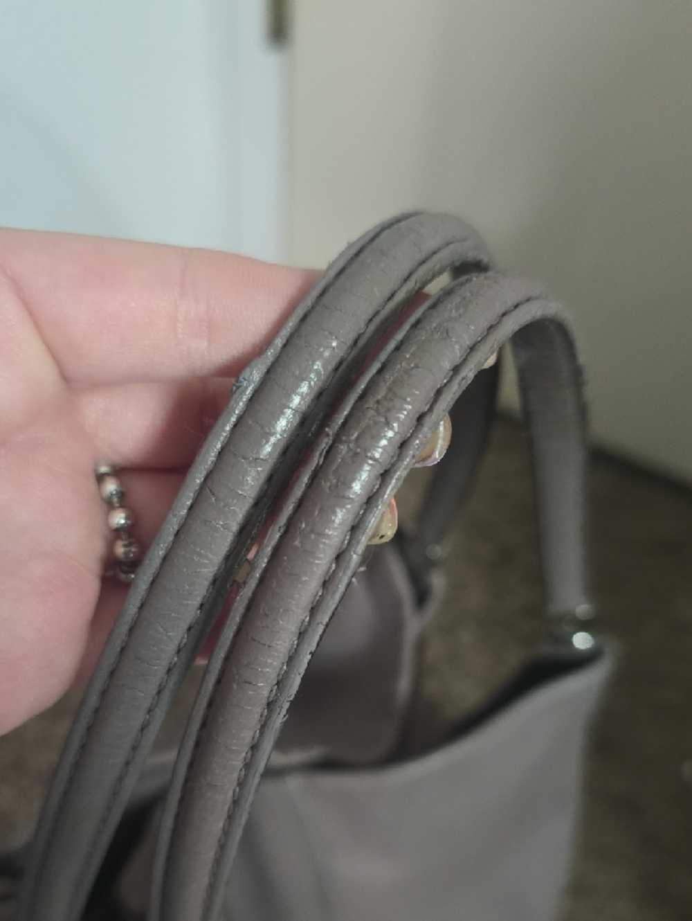 Coach Light Purple Leather Hobo Shoulder Bag W/ Silver Hardware (2 TAGS)(GOOD)💜 - Picture 8 of 16